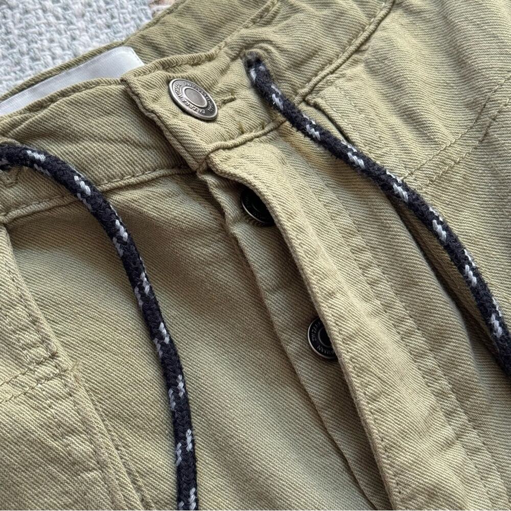 Zara Khaki Olive Green Mid Rise Straight Leg Slouchy Transformable Cargo Pants 2 - Picture 10 of 13